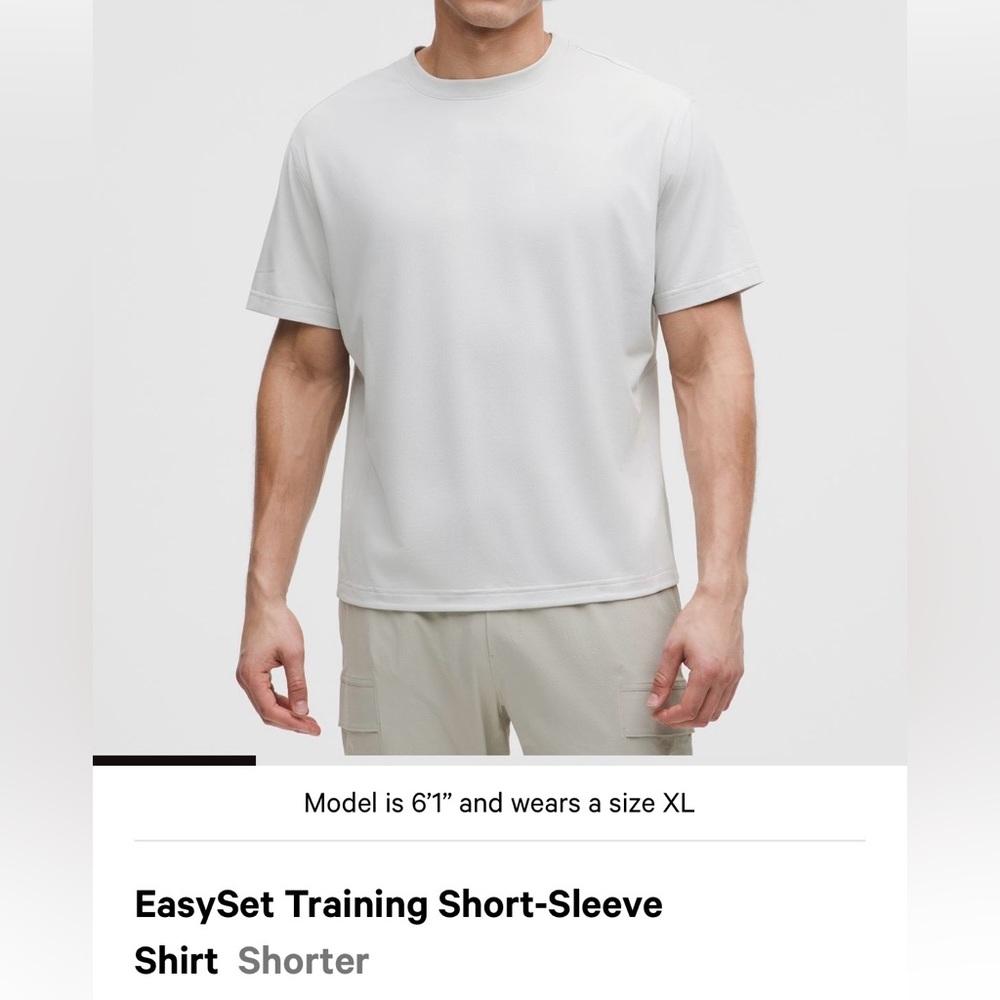 Lululemon Men’s EasySet Train Short Sleeve *Shorter